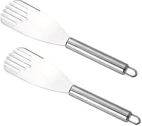 BESTonZON Mehlschaufel Edelstahl Kuchenschaufel Mit Praktischen Steakwendern Aus Hochwertigem Edelstahl Für Gemüse Schneiden Braten Von Steaks Und Backen Von Kuchen Einfach Zu Reinigen