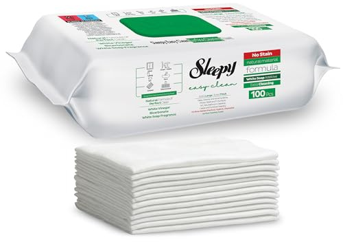 Sleepy Easy Clean Cleaning Towel, Vegan, Antibacterial Wipes, Cloths, Wipes, Vegan (White Soap Frangrance) (1)