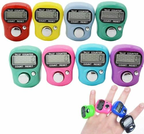 THP DEALS 24 x Ring Tally Counter Finger Hand Digital Electronic Security Tasbeeh Tasbih