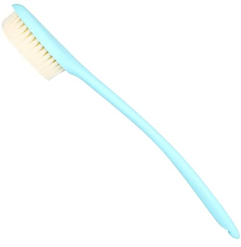 Rückenbürste Duschbürste für Rücken Körperbürste Badebürste Body Scrubber Trockenbürste für Männer Frauen Alle Hauttypen Blau