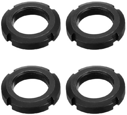 M16 x 1,5 Schlitzmuttern mit vier Schlitzen, 4 Stück, Rundmutter aus Karbonstahl, runde Kontermutter für Wälzlager, mechanische Ausrüstung