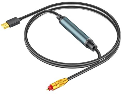 Générique Émetteur USB Optique, Adaptateur Audio USB Optique | Convertisseur Audio USB Optique en Alliage,Convertisseur Audio USB Optique Portable pour Ordinateur Portable et Ordinateurs
