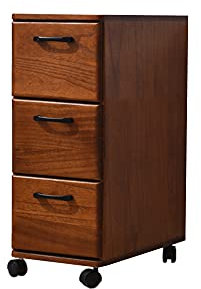 Commode multicouche en bois de paulownia avec roulettes universelles pour salon, petite armoire de rangement d'angle couleur noyer, 20 x 42 x 62 cm