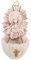ULTECHNOVO Bénitier Mural Résine Pour Décoration Murale Catholique Bénitier Mural Église Décoration Murale Église