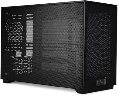 SSUPD Meshroom D Mini-ITX Small Form Factor (SFF) Case - Full Mesh Side Panel - Tool-Free and Easy Accessibility (Charcoal Black) (Black Variant B)