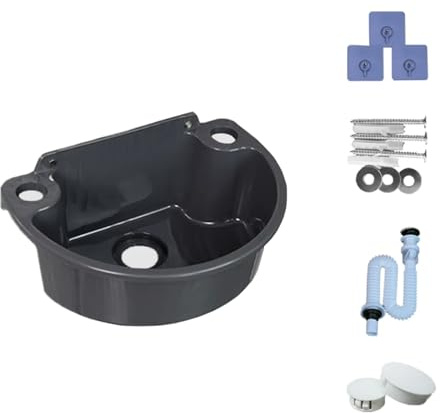 MZBDYYF Lavabo da bagno di piccole dimensioni, in plastica, con testa in acciaio inox, progettato per piccole dimensioni, pratico lavandino, adatto per interni ed esterni