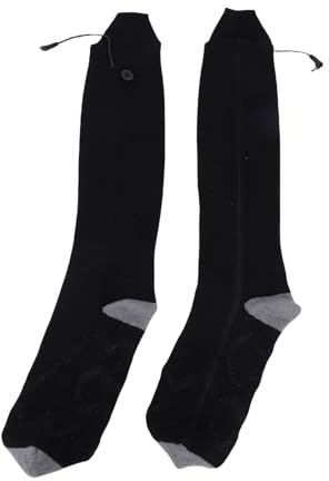 Denash Calcetines Calefactables Recargables, Calcetines Calefactores Eléctricos con Batería de 5000 MAh con 4 Ajustes de Temperatura, Calcetines Térmicos Cálidos para Actividades Al