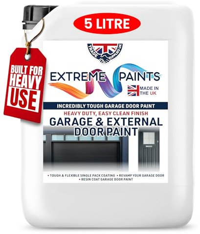 TRADE SUPPLIES UK - Extreme External Garage Door Paint - Gloss Enamel for Metal & Timber Door - Corrosion & Rust-Resistant - Dark green 5