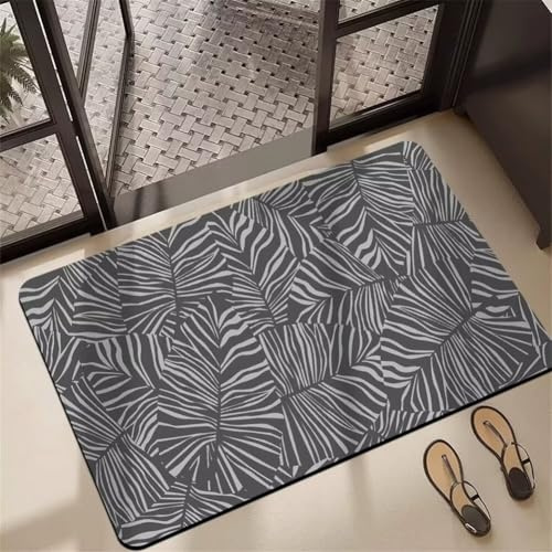 Super saugfähiger Kieselgur-Badematte, 140 x 200 cm, rutschfest, weicher Steinteppich, maschinenwaschbar, anthrazit, perfekt für Badezimmer, Dusche und Badewanne, stilvoll und funktional