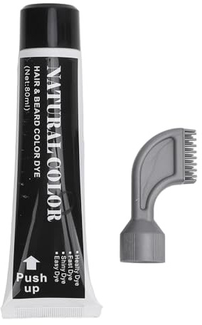 Dioche Svart Hårfärgningsmedel Långvarig Skonsam Enkel Färgning 2 i 1 Formel med Kamhandskar Cape Ear Head Covers för grå Täckning Hemma 80ml