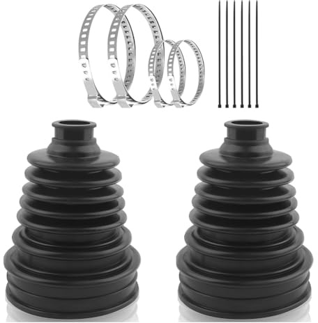 Generchin Kit de Réparation de Soufflet de Cardan 19-24 mm (2 Pièces) : Kit de Réparation de Soufflet de Cardan en Silicone, 4 Colliers de Serrage et 6 Attaches de Câble Inclus.