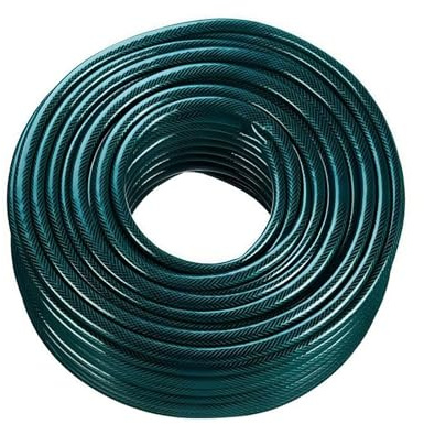 Relaxdays Tuyau d'arrosage, 50 m, 3/4 Pouce, 3 Couches, PP Anti-Plis résistant aux UV, Vert, arrosage Jardin