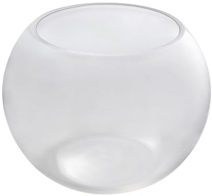ELEOUTI 20cm round Glass Fish Tank Globe Fish Bowl with Simple Elegant Design, Sturdy Glass Material, for Home and Craft Projects Terrarium Aquariums