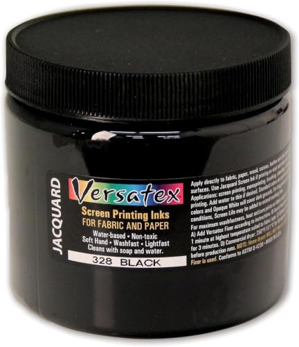 Versatex Screenprinting Ink Black for Paper and Fabric 16oz by Jacquard