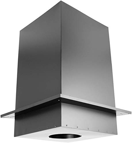 DuraVent 6 Inch Galvanized Steel Ceiling Support Box and Trim Collar, DuraPlus Accessory for Wood Burning Stove Exhaust Vent Pipe, Silver, 6DP-CS24