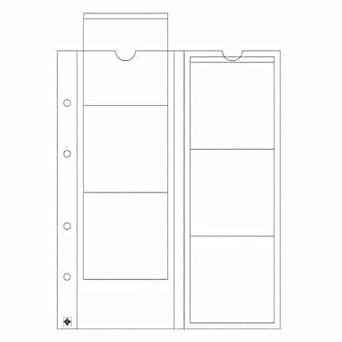 Leuchtturm Münzhüllen Optima, für 6 Münzen bis 65 mm Ø, glasklar