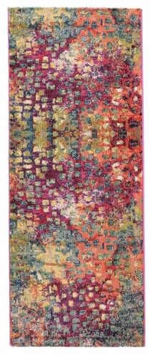RugVista Davina, Tappeto, Tappeti moderni, 80 x 200 cm, Rettangolare, Pelo medio, Soggiorno, Sala da pranzo, Camera letto, Cucina, Corridoio, Lavabile solo a secco, oeko_tex_100, Multicolore