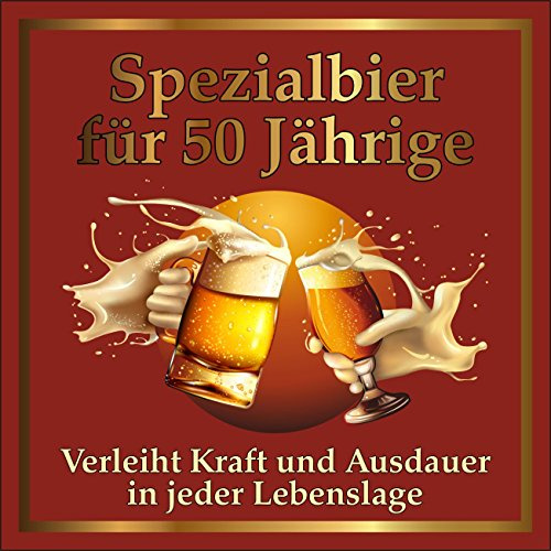 RAHMENLOS 3 St. Original Design: Selbstklebendes Bier-Flaschen-Etikett zum 50. Geburtstag.