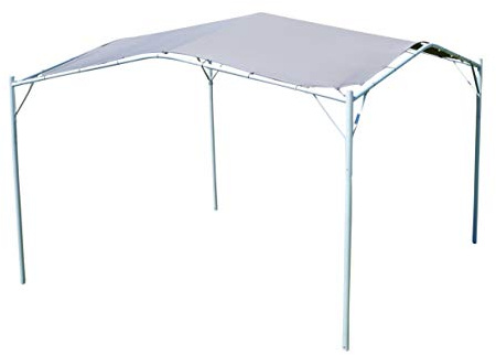 ALEOS. Eleganter Gartenpavillon Pavillon Sonnensegel 3,5x3,5m Meter, 12,25m², Dach aus Polyester UV50+ Modell: Ibiza
