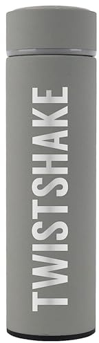 Twistshake Heiß- oder Kaltisolierflasche – 420 ml | Edelstahl-Wasserflasche mit Doppelschicht-Vakuum | Isolierung bis zu 10 Stunden | BPA-freie isolierte Thermoskanne | Pastellgrau