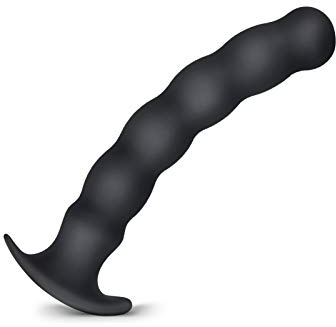 Analplug mit Stoss Silikon Analdildo Buttplug Thread Analkugeln mit Schmaler, Ausgestellter Basis Sexspielzeug für Erwachsene für Männer Frauen Roluck (S)