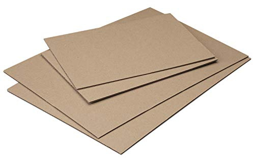 younikat Wellpappe-Zuschnitte Set 10 Stk. 61,2 x 43,2 cm 2 mm Stark - az104 | Wellpappen-Zuschnitte aus Recycling-Pappe, stabile Verpackungslösung zum Polstern, Basteln und Versenden