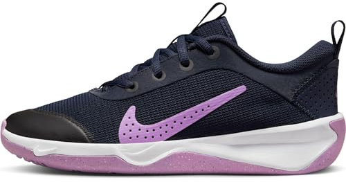 NIKE Omni Multi-Court (GS), Sneaker, Obsidian/Rush Fuchsia-White, 36 EU
