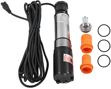 JMorCO Pompe de puits Profond DC, Pompe Solaire DC Booster d'eau Solaire à Grand débit 20 mètres 24V 2SYDC24V/S6‑20‑220 pour Maisons, fermes, Jardins d'irrigation