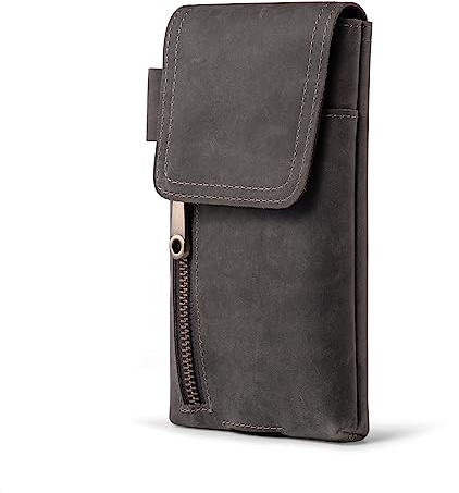 Hengwin Echtes Leder Gürteltasche. Handytasche, Handyhülle Herren Für Samsung Galaxy S25 S24 S23 Ultra, S25+, iPhone 17 16 15 14 Pro Max, 16 Plus, Handy Holster Mit Gürtelclip und Gürtelschlaufe