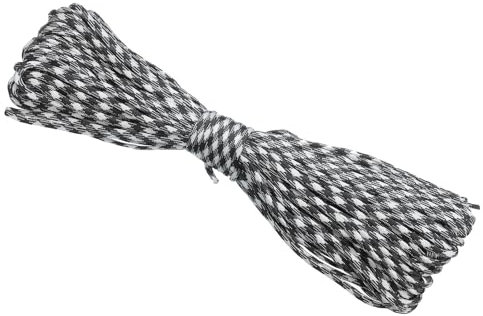 PATIKIL 4mm x 31m Paracord, 100 Fuß 7-Strang-Kern-Paracord, 3/16 Zoll Nylonseil Campingseil 600lb Zugfestigkeit für Camping Zelt Wäscheleine Angeln, Schwarz