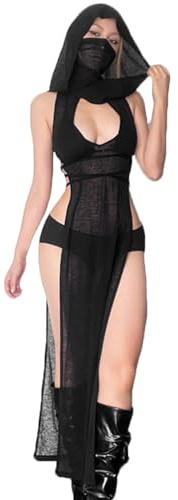 JasmyGirls Cosplay Dessous Frauen Halloween Teufel Kostüm Goth Transparentes Kleid Succubus Prinzessin Freches Rollenspiel Outfits