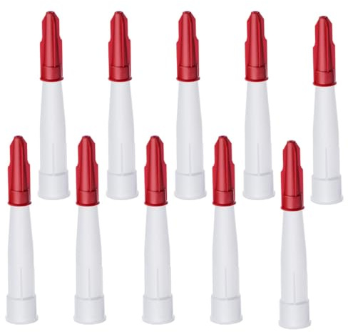 OUDQFCJ 10 pcs Buses en plastique buses de remplacement buses d'étanchéité en silicone buses d'étanchéité pour la cuisine et la maison avec bouchons rouges