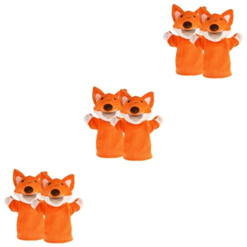 ibasenice 6stücke Handpuppen Fuchs Lustige Tierpuppen Für Junge Mädchen Geschichtenerzählen Und Rollenspiele Weich Und Leicht Für Vorschule Und Kreative Aktivitäten