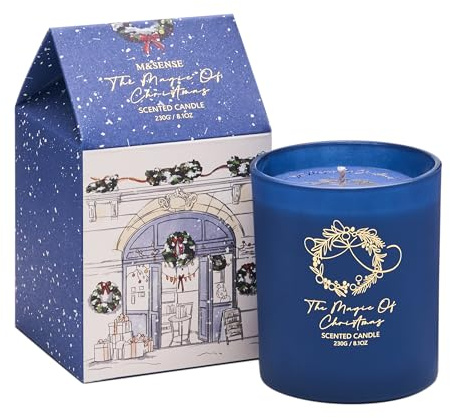 M&SENSE Duftkerze Weihnachten Der Zauber von Weihnachten|230g Natürliche Sojawachs Duftkerzen im Glas|Kerze Geschenk für Weihnachten, Geburtstag, Hauseinweihung