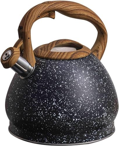 ABBNIA Stove Top Kettle Whistling Kettle for All Hob/Stove Gas Induction Food Grade 304 Stainless Steel High Capacity Thickened Three-Layer Composite Bottom