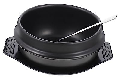 PRETYZOOM Casserole Kitchen Base Enamel Cookware Bibimbap Pot Ceramic Non Stick for Home Cooking