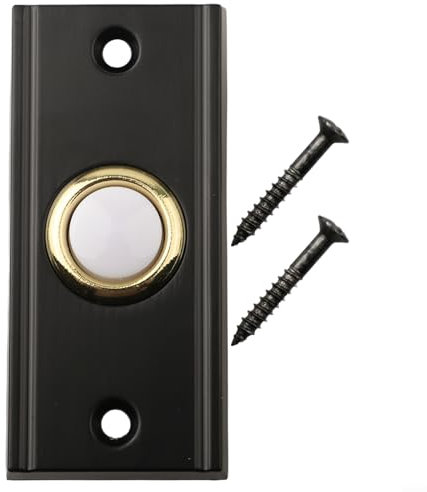 Hasaller Lighted Doorbell Push Buttons Illuminated Metal Door Bell Buttons Wired with Screws Wall Mounted Doorbell Switches Door Chime Button Doorbell Buttons Replacement for Door Chime