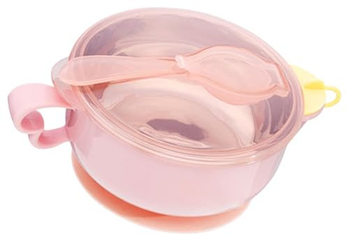Hugsweet Saugnapfschalen, Cartoon-Schalen für Kinder, Cartoon-isolierte Schüsseln für Kinder, 400 ml tragbare Kinderschüsseln mit Griff, süßes Geschirr für Zuhause