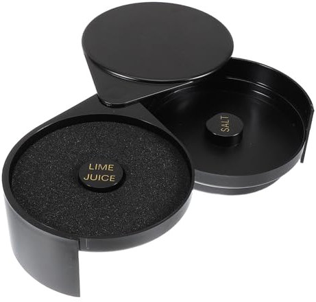 Alipis Salero y Cucharón Para Sal De Plástico De Tres Para Cócteles Organizador De Condimentos Para Bartenders Bandeja De Encimera