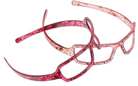 OSOLADY Lot De 2 Bandeaux Pour Cheveux De Lunettes, Taille Unique, Matériaux Doux Et Confortables, Bandeaux Pour Femmes Et Filles, Adaptés Pour Soin Du Visage, Spa Et Maquillage