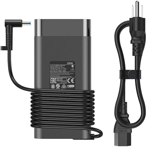 VRAVEK 150W Laptop Charger Compatible with HP ZBook 15 16 17 15U 15V G3 G4 G5 G6 G7 G8 G9, ZBook Studio G3 G4 G5 G6 G7 G8 OMEN Pavilion Victus 15 17 Gaming Laptop,19.5V/7.7A AC Adapter