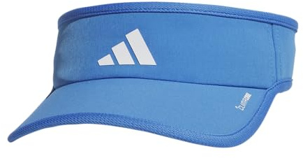 adidas Women's Superlite Visor – Lightweight Moisture-Wicking Running Tennis Hat, Ray Blue/White/3, OSFA