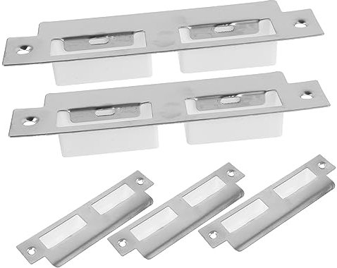 DIYEAH 5piezas Placas Inoxidable Para Cerraduras De Puerta Kit De Reparación Fácil De Instalar Refuerzo De Seguridad