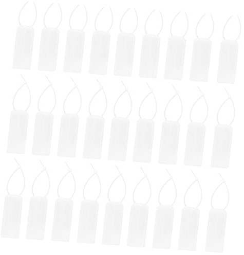 DIYEAH 50 Etiquetas para Cables Identificadores Reutilizables y Escribibles de Abs Color Blanco para Organización y Marcado en Oficina o Hogar
