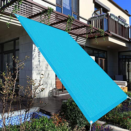 Tenda da esterno in HDPE, 3 x 8,5 m, protezione UV al 95%, resistente copertura blu per giardino, patio, prato, facile fissaggio per soluzioni di ombra