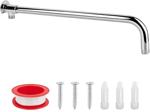 Axincardarm Wall Mounted Shower Arm Stainless Steel 35 cm | with Water Tape and Screws, Shower Head Arm Replacement, Wall Mount