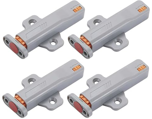 Push to Open Door Catches - 4Pcs Heavy Duty Door Catches for Internal Doors, Spring Push Door Catches for Cupboard/Wardrobe/Closet/Cabinets