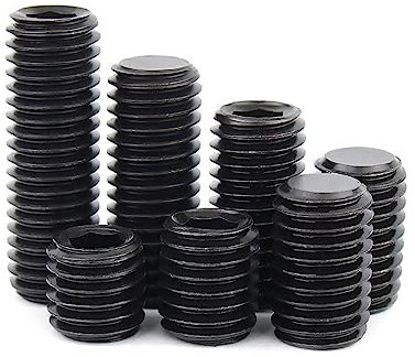 XiaoChenChen Rosca Fina M4 M5 M6 M8 M10 M12 DIN913 304 Acero Inoxidable 12,9 Grado Allen Hex Hexágono Socket Flat Grub Perno sin Cabeza Tornillo de fijación(12.9 Grade Steel,10pcs M6x0.75x6)
