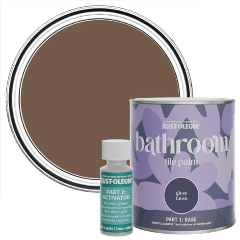 Rust-Oleum Water-Resistant Bathroom Tile Paint in Gloss Finish - Chester 750ml