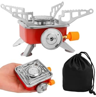 Camping Gas Portátil FASEBA 15330 (2800 W) – Hornillo con Encendido Piezoeléctrico, Compatible con Cartucho Butano BTN-250 | Cocina Camping, Senderismo y Emergencias /